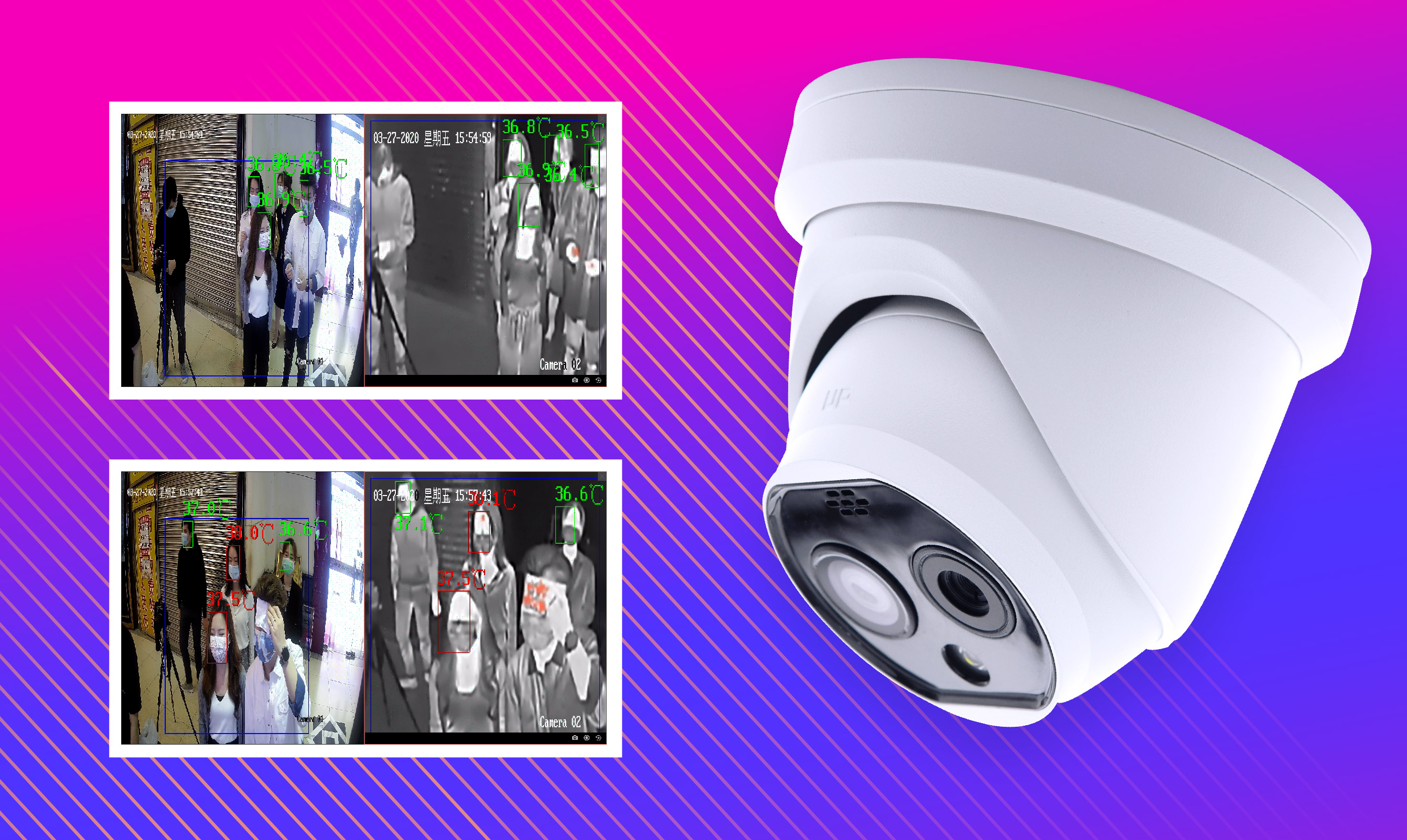 LT Digital - Fever Screening Thermographic Turret Camera 